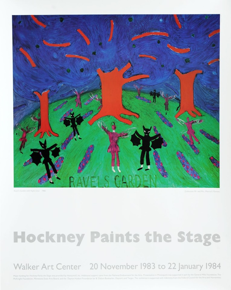 David Hockney, David Hockney Original Poster 'Ravels Garden Hockney Paints the Stage' , 1983