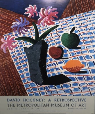 David Hockney, David Hockney Original Poster 'Still Life With Flowers', 1988