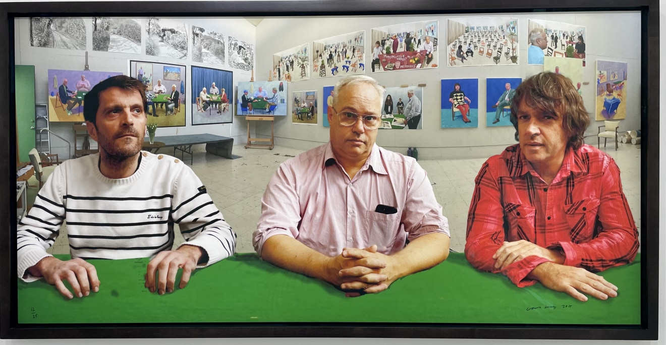 David Hockney, JP JW JM in the Studio, 2015