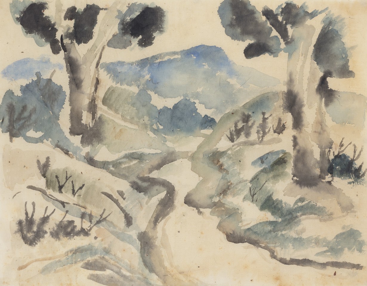 Benodebehari Mukherjee (1904 - 1980), Rajgir Landscape, 1946