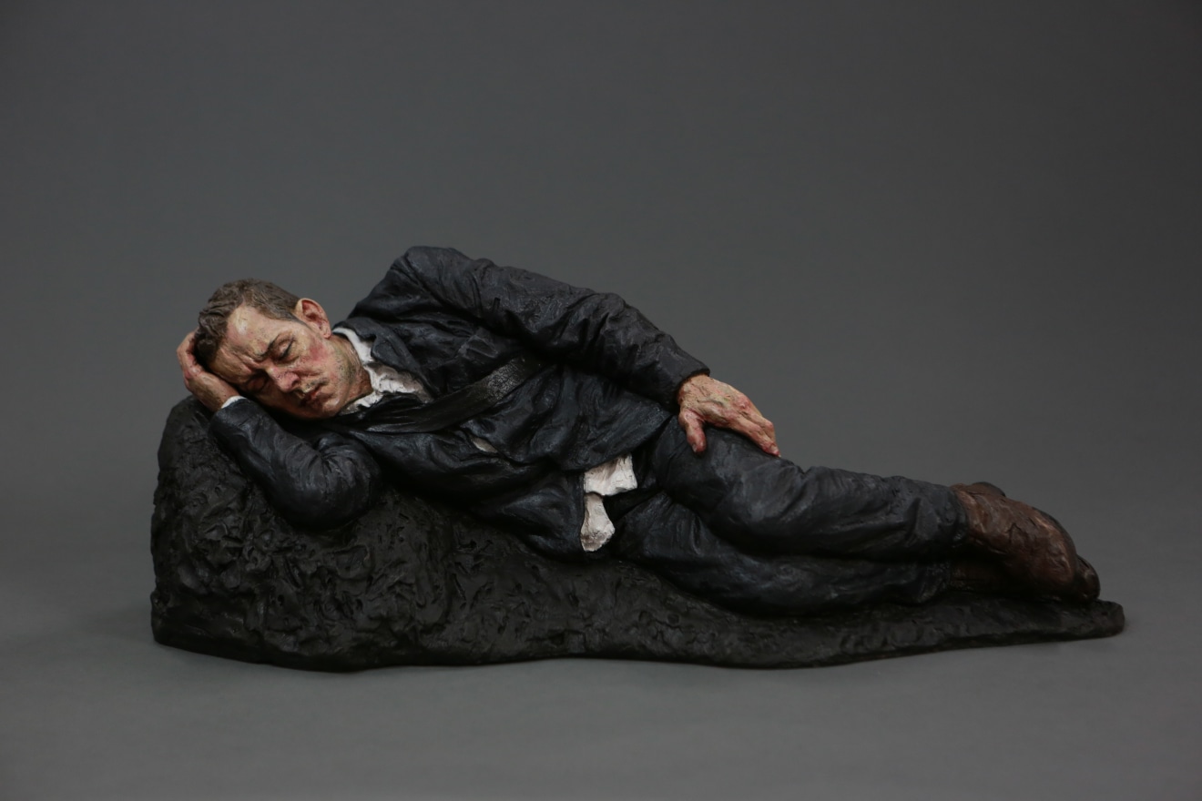 Cradle, 2020 Bronze, oil paint Edition 2 of 5 70 x 29 x 30cm