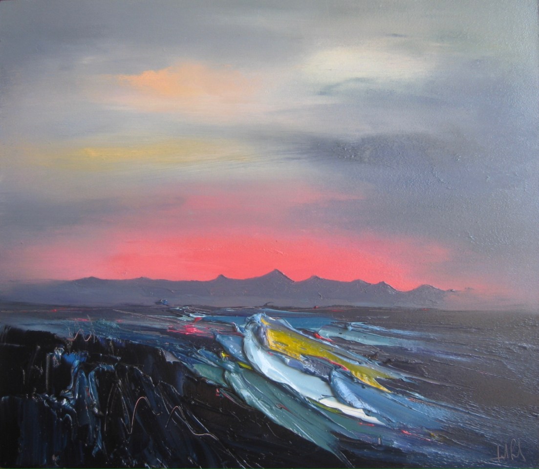 Linda Park, Coral Pink Rising from the Black Cuillins, Isle of Skye , 2016