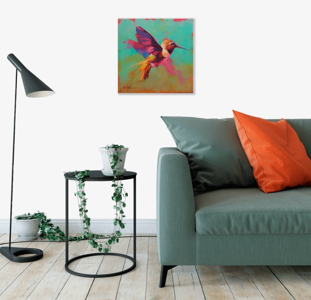 Jamel Akib, Small Hummingbird - Purple No.2, 2020