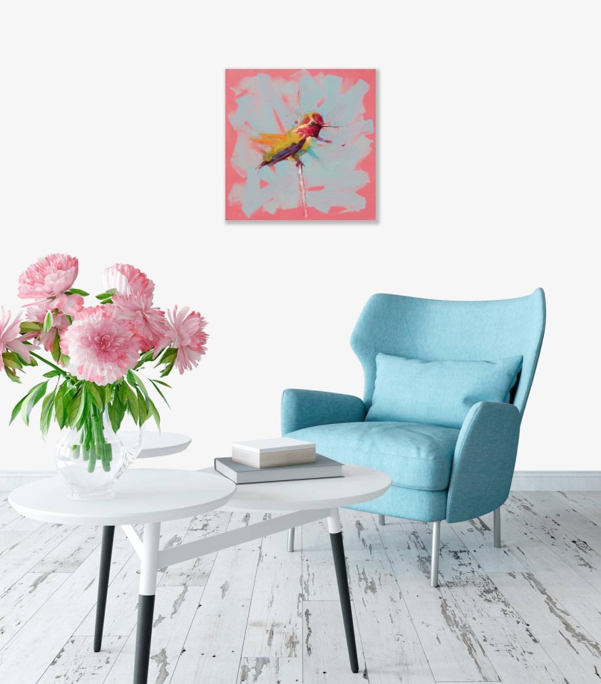 Jamel Akib, Hummingbird - Pink No.2, 2020