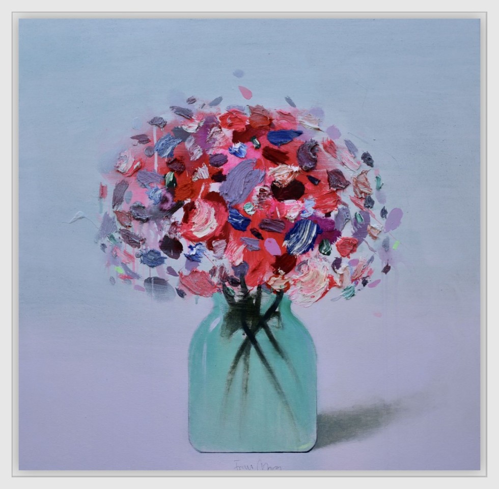 Fran Mora, Pink & Purple Flowers, 2020