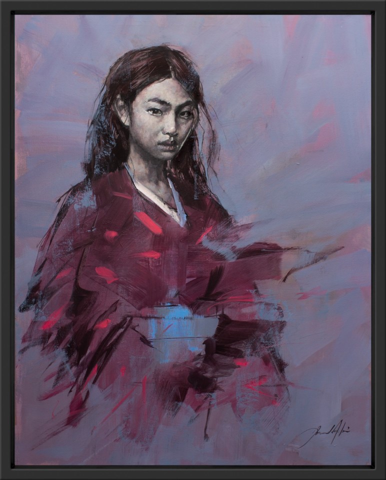 Jamel Akib, The Crimson & Black Kimono , 2021