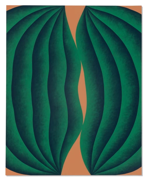 Corydon Cowansage, Splitting (Green and Peach), 2022