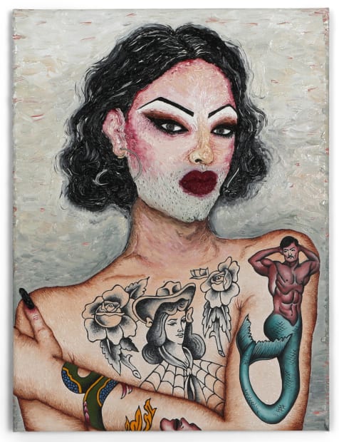 Mahsa Merci, A drag queen with tattoo, 2020