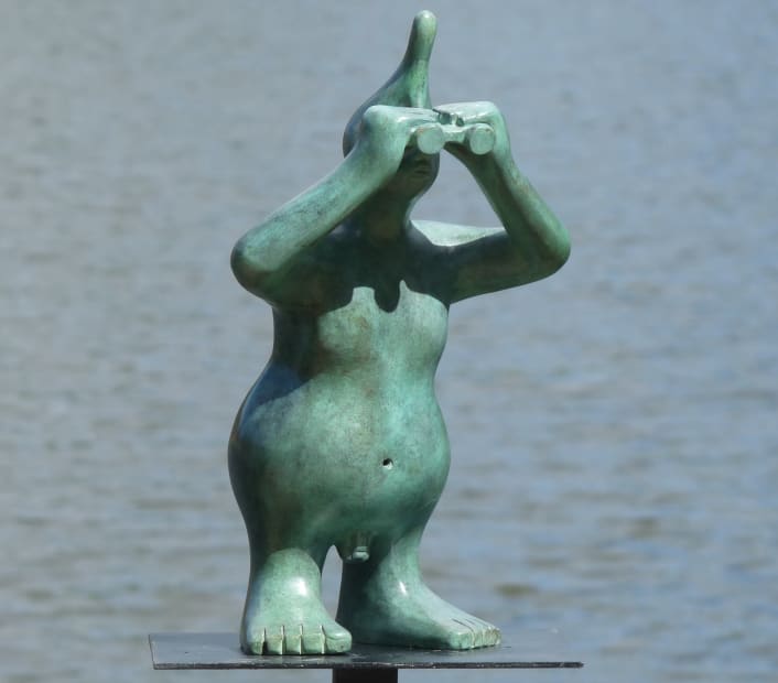 LE MAGHIEN, BRONS Maghiër met verrekijker 3/8 (groen)