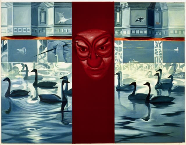 Self Portrait with Swans, 1992-93