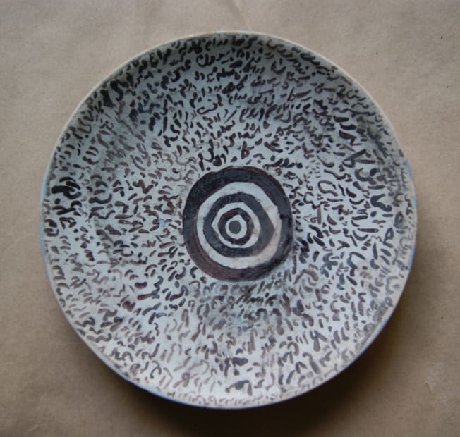 Charles Hossein Zenderoudi, Plate, 1961