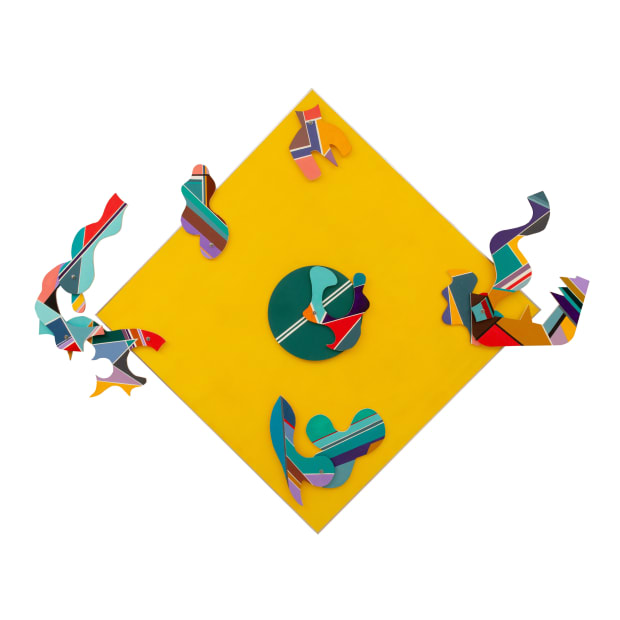 Mohsen Vaziri Moghaddam, Yellow Diamond From "The Bas-reliefs’’ series, 1970-2015