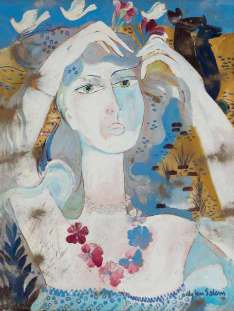 Aly Ben Salem, Portrait of a woman, 1950s