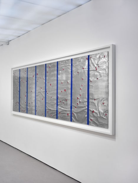 Daniel POMMEREULLE Brulure du Ciel Installation 110 x 260 cm 43,3 x 102,3 inches
