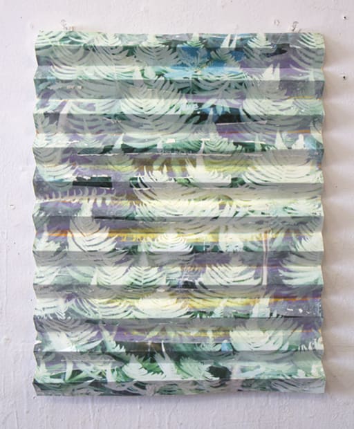 Letha WILSON Green Ferns Cement Fold Photographie 43 x 35,6 x 0,6 cm 17 x 14 x 5/8 inches
