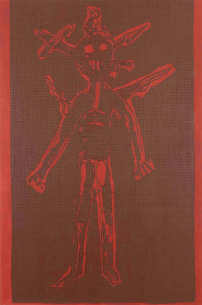 Pierre Yves Bohm, Silhouette rouge au poing serré, 2012
