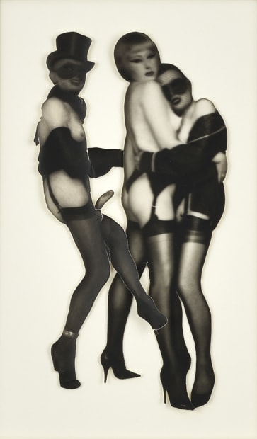 Pierre Molinier, Janine entre deux hommes - Découpage original, circa 1968