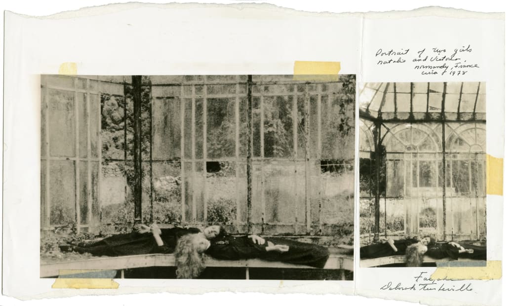 Portrait of two girls Natalia and Victoria, Normandy, France, for Façade, 1978