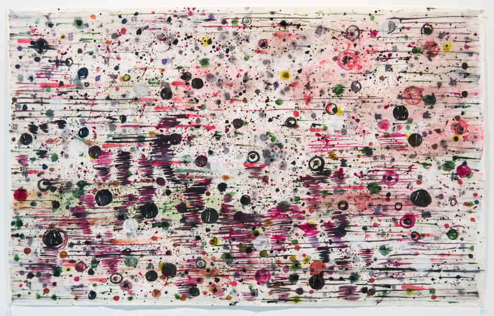 Tao Hua Tan No. 4 (red and dark circles with open centre), 2018