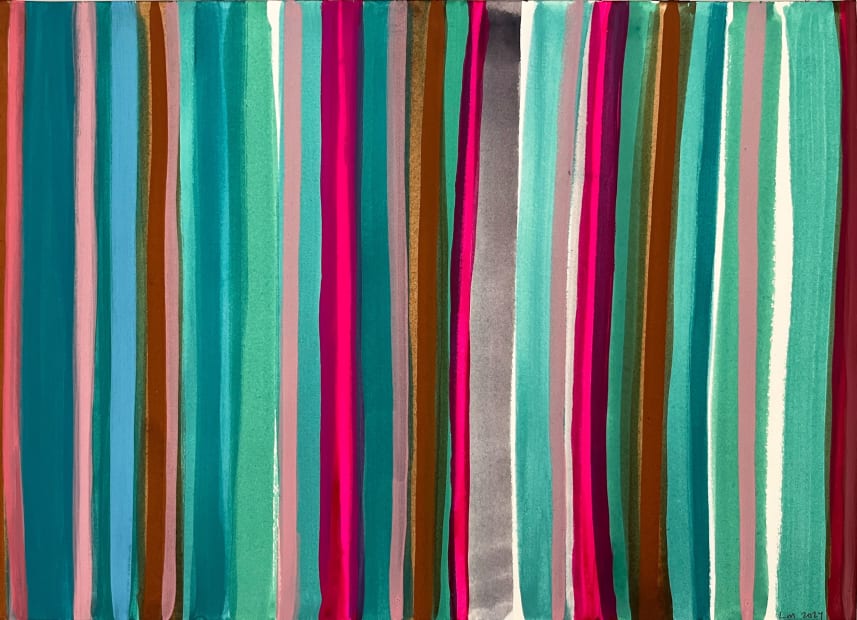 Oaxaca (Curtain, Pink Stripe), 2024