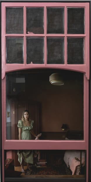 Maisie Broadhead, Rear Window (Bedroom with Bird), 2020