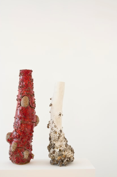Aneta Regel, Volcanic Totem 14 (White piece on right), 2022