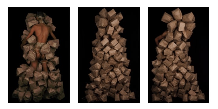 Untitled (Back, Front, Shoulder) - Triptych, 2012-2014