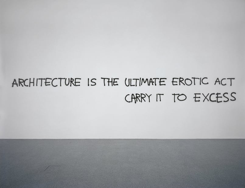 Architecture is the Ultimate Erotic Act Carry It to Excess, 2002