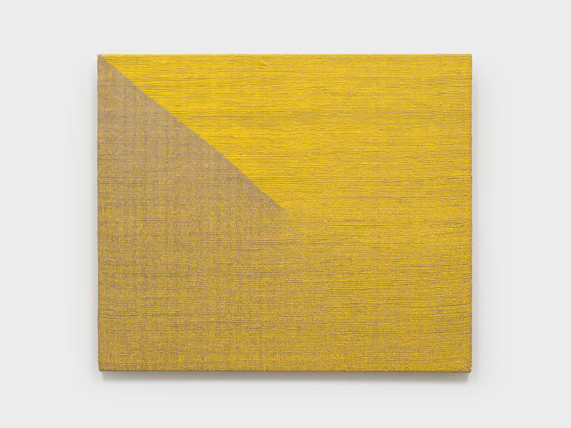 Woven Angle Gradient as Weft, Cadmium Yellow Medium (135°), 2024
