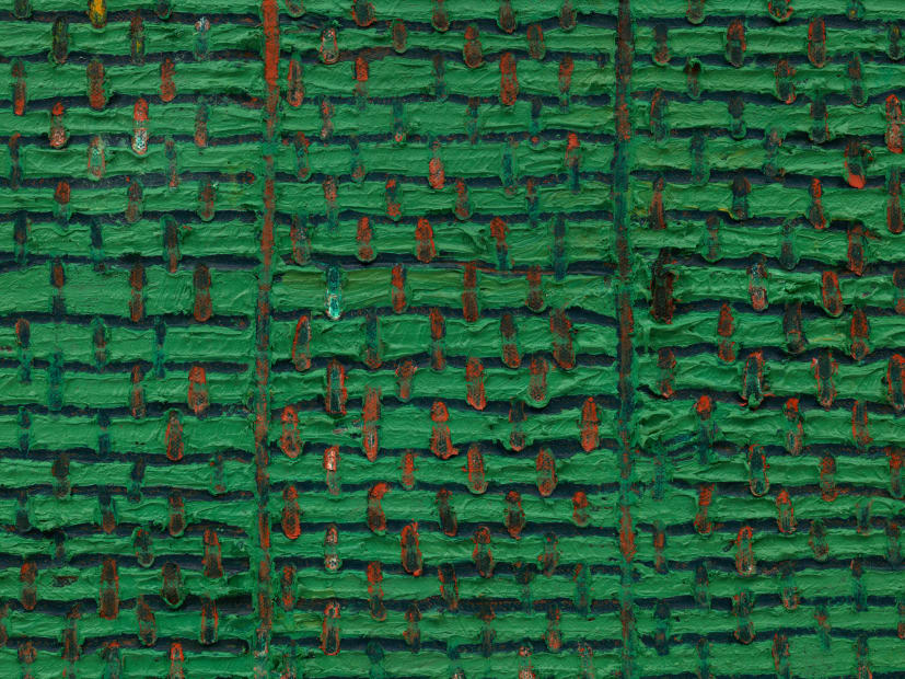 Bricked, 1975 (detail) Oil and Dorland's Wax Medium on canvas 30 x 38 x 2 1/4 in (76.2 x 96.5 x 5.7 cm)