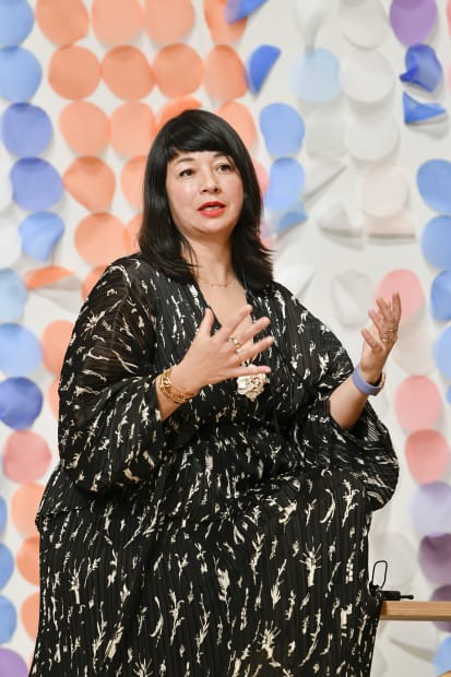 Xavier Veilhan, Installation view, Le rideau de Maholo, Théâtre Kabuki, Japon, 2023, Courtesy of Xavier Veilhan and Andréhn-Schitpjenko, © SHOCHIKU, ADAGP Paris.