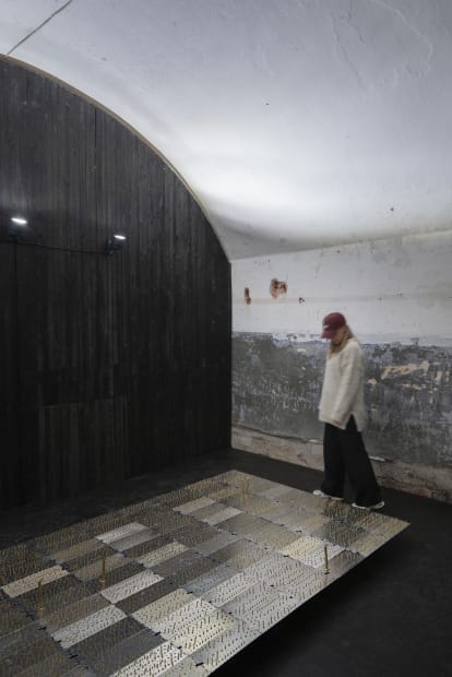 Installation view of Theresa Traore Dahlberg, Signals Beyond, 2025. Helsinki Biennial, Vallisaari Island, 2025. Photo: HAM / Helsinki Biennial / Sonja Hyytiäinen.