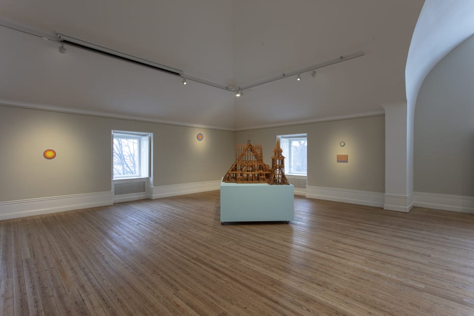 Installation view, "The Sun Picture – Matts Leiderstam, Prince Eugen’s Altar Painting and Move of Kiruna Church", Prins Eugens Waldemarsudde, Stockholm, Sweden 2025.