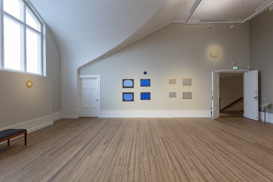Installation view, "The Sun Picture – Matts Leiderstam, Prince Eugen’s Altar Painting and Move of Kiruna Church", Prins Eugens Waldemarsudde, Stockholm, Sweden 2025.