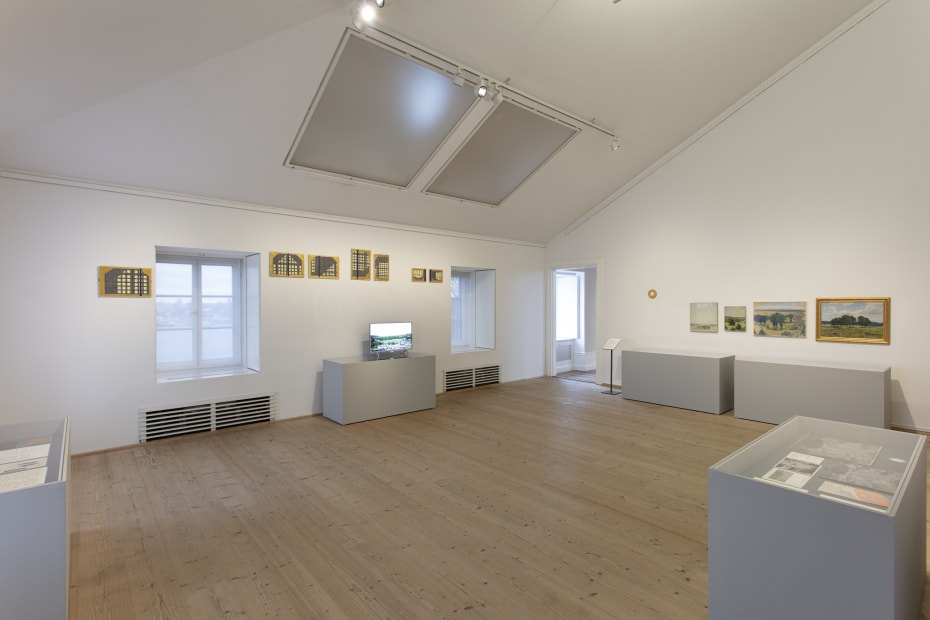 Installation view, "The Sun Picture – Matts Leiderstam, Prince Eugen’s Altar Painting and Move of Kiruna Church", Prins Eugens Waldemarsudde, Stockholm, Sweden 2025.