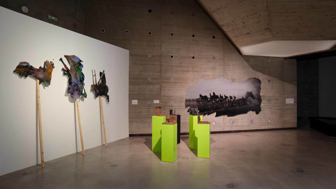 Cecilia Bengolea, Installation view, El ruido que habita, El Centro de Creaci&oacute;n Contempor&aacute;nea de Andaluc&iacute;a, C&oacute;rdoba, Spain, 2025. Courtesy of the Artist and El Centro de Creaci&oacute;n Contempor&aacute;nea de Andaluc&iacute;a &copy; Pablo Ballesteros