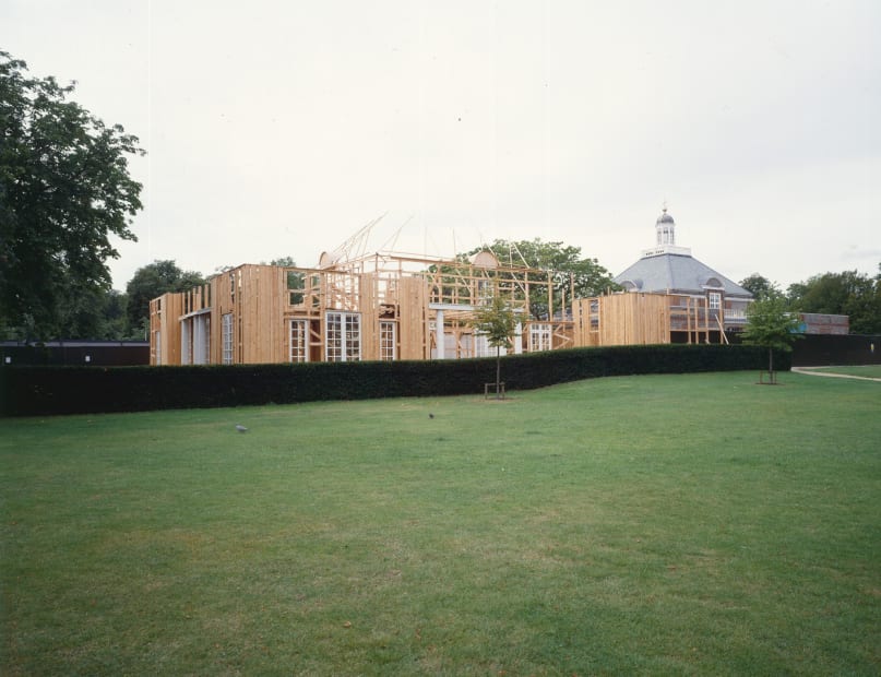 Tadashi Kawamata installation outside Serpentine Gallery, London 1997