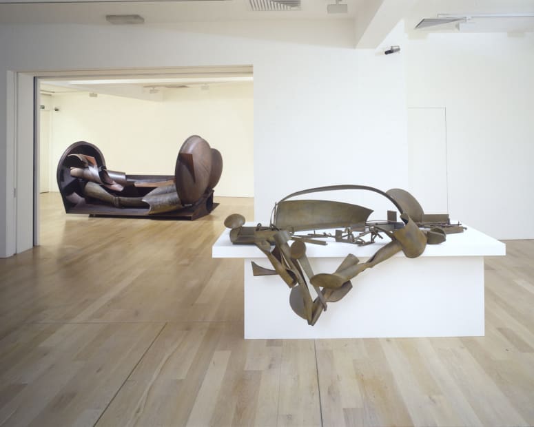 installation view of Anthony Caro's 1991 exhibition 'Cascades' at Annely Juda Fine Art, London
