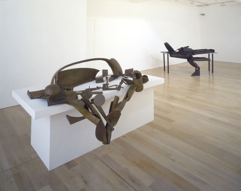 installation view of Anthony Caro's 1991 exhibition 'Cascades' at Annely Juda Fine Art, London
