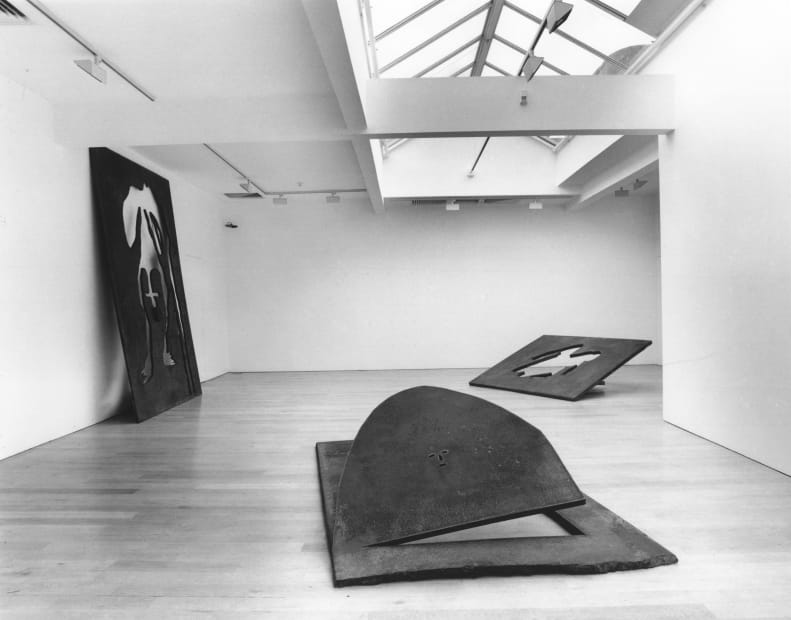 installation shot of Menashe Kadishman exhibition at Annely Juda Fine Art, London 1992