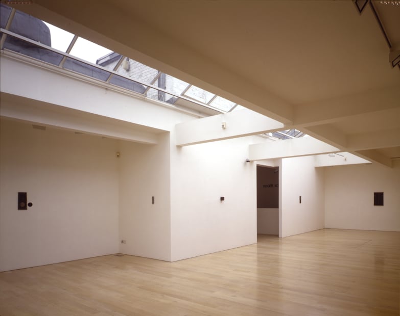 installation images of the exhibition Roger Ackling, Flooded Margins, Annely Juda Fine Art, 1994