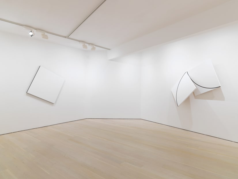 installation photo of François Morellet exhibition at Annely Juda Fine Art, London, 2024
