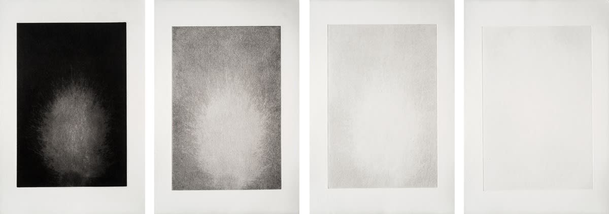 Maria Laet / Sopro (Blow), 2003. Gravura em metal sobre papel de algodão (Etching on cotton paper) 39 x 27...