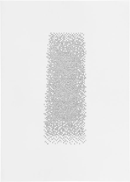 Minúsculas, 2013-2014 texto digitado em papel Japonês (typed text on Japanese paper), 24,1 x 33,3 cm