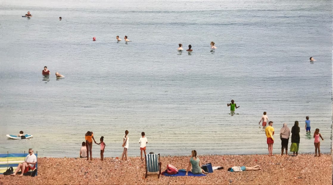 David Edmond – Beach 5.4, Oil on Panel, 39cm x 70cm, 2020