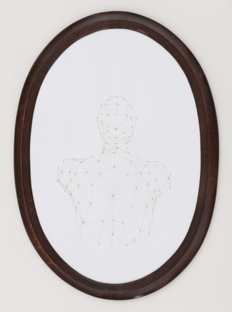Roberto Visani, Untitled, 2021, Laser Cut paper and antique frame, 24h x 17 1/2w in