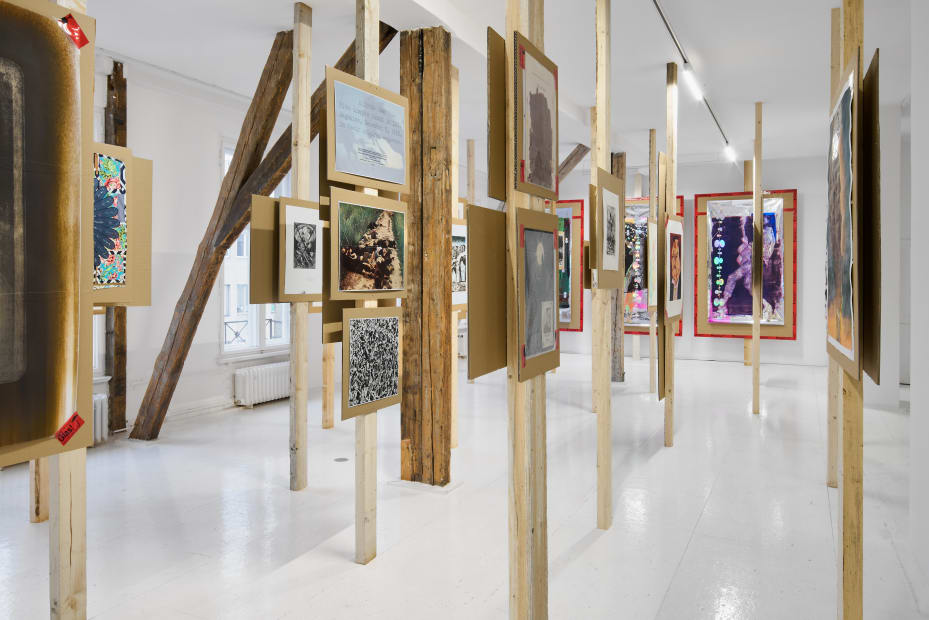 Exhibition View, 2025, Splinters of Angst Derelict, at Hua International Berlin. Photo by Joe Clark, courtesy of the arists and Hua International.