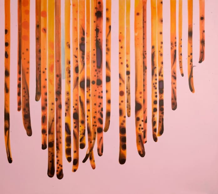 Curtain (Pink) 2012 Acrylic on canvas 96 x 108