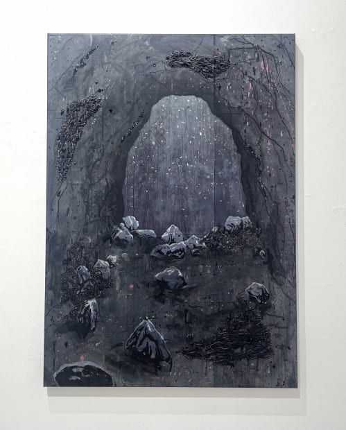 Michael Raedecker, Long Term, (Courtesy Grimm Gallery NYC), 2022
