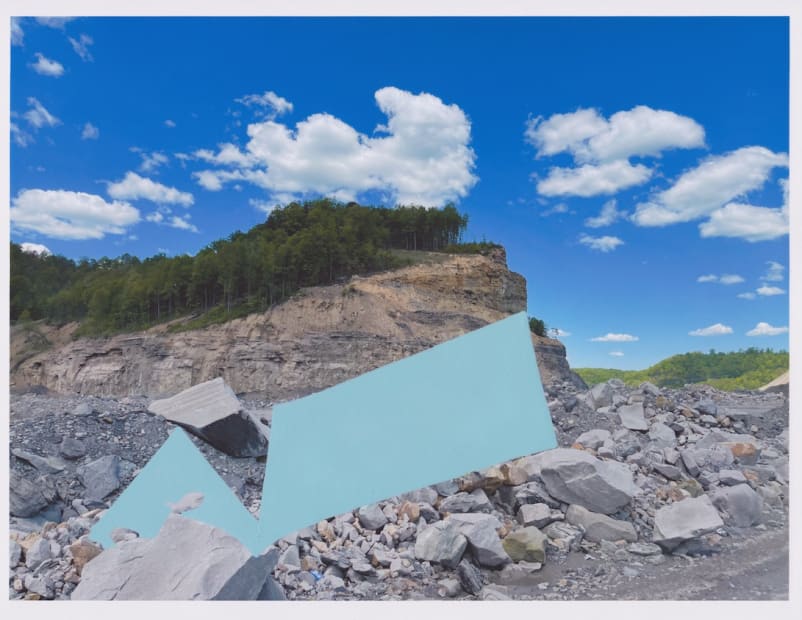 Landscape Intervention: Boone County, WV: Pale Blue Form #129, 2022